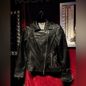 DANIER BLINK Quilted Black Leather Motorcycle Jacket Never Used